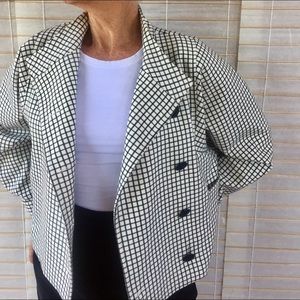 Cabi jacket. Black and white stripe  size s